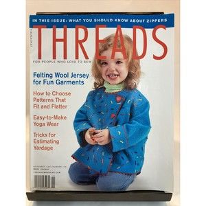 Taunton's Threads Magazine November 2003 #109 See Pics for Articles
